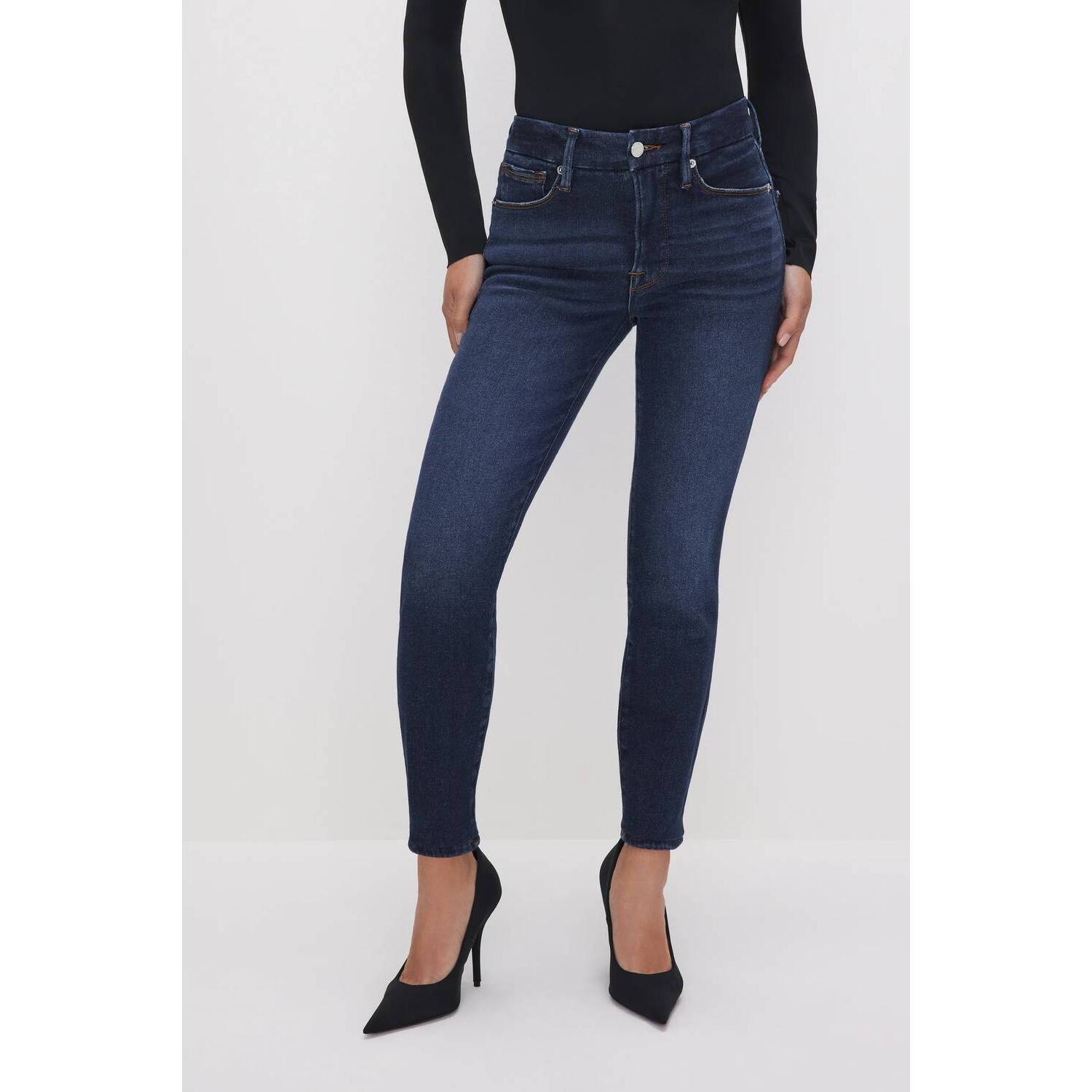 New Good American Good Petite Skinny Jeans In Dark Blue